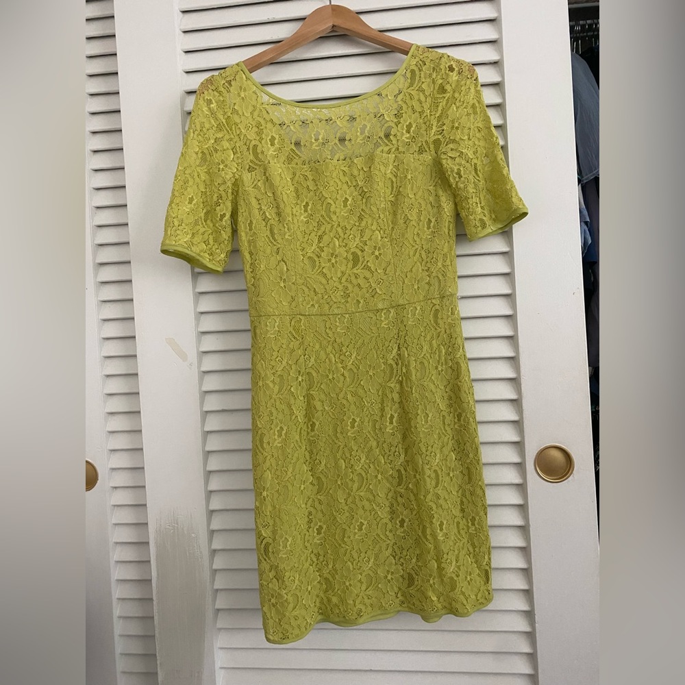 Lime green lace dress